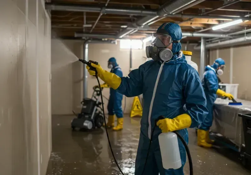 Basement Sanitization and Antimicrobial Treatment process in West Elsdon, IL