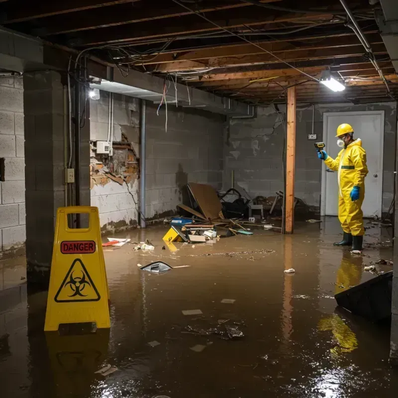 Flooded Basement Electrical Hazard in West Elsdon, IL Property